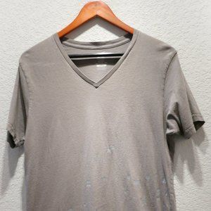 DC Vintage Skate V-Neck T-Shirt, Medium, Gray